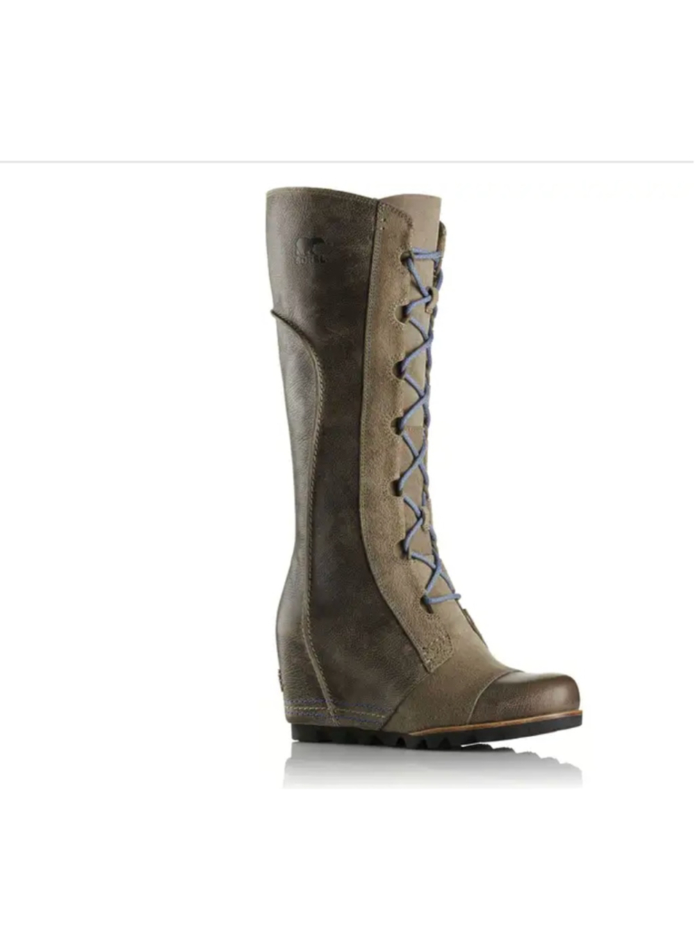 Sorel Cate The Great Leather Hidden Wedge Waterproof Boots 9.5 KNEE HIGH